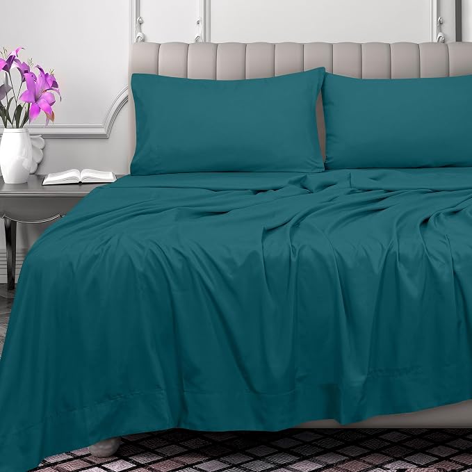 Royale Linens 300 Thread Count 100% Long Staple Combed Cotton Flat Sheet - Image 2