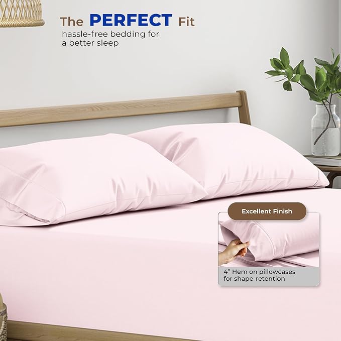 Thread Spread 100% Egyptian Cotton King Size Pillow Cases Set of 2 - Image 4