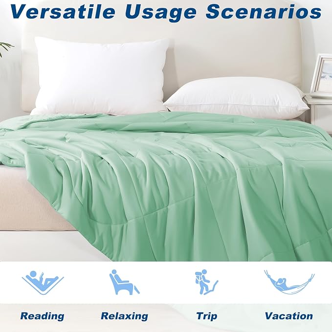 Cooling Comforter King Size, Double-Sided Cold Tech Fabric Quilted Bed - Image 5