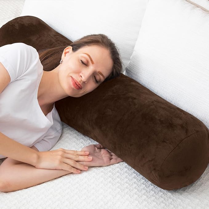 1 MIDDLE ONE Round Body Pillow for Adults, Long Bolster Pillow for Bed - Image 3