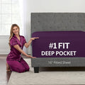Full Fitted Sheet – Deep Pocket Full Size Fitted Sheets Only Real 16” Fitted by DeaLuxeBedding