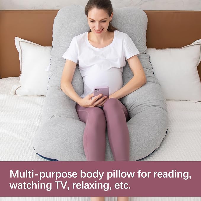 MOON PINE Pregnancy Pillow, U Shaped Full Body Pillow - Image 7