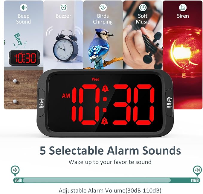 Odokee Digital Dual Alarm Clock - Image 4