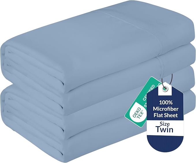 Royale Linens 2 Pack Bulk Flat Sheet Set by ROYALELINENS