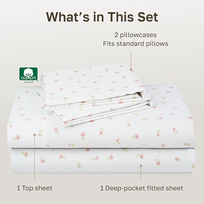California Design Den Soft 100% Cotton Queen Size Bed Sheets Set, 400 Thread - Image 4