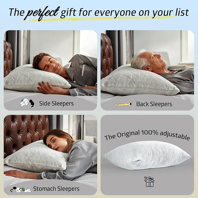 BETU Cooling King Size Pillows Set of 2, Shredded Memory Foam Cool Pillows - Image 5