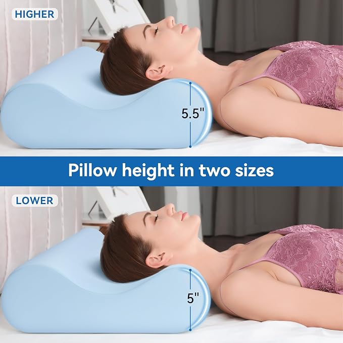 AM AEROMAX Queen Size Soft Contour Memory Foam Pillow, Cervical Pillow - Image 2