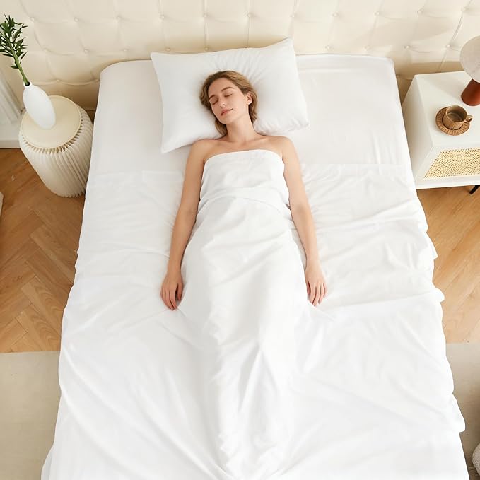 Bulk Full Flat Sheets Only, Color-Coded Hem Threads, Wrinkle-Free Shrinkage - Image 7