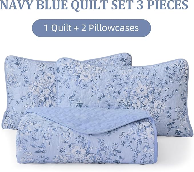 WONGS BEDDING Quilt Queen Size, Botanical Quilt - Image 7