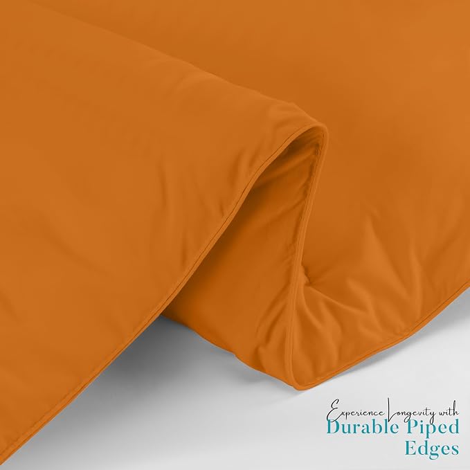Utopia Bedding Queen Comforter Duvet Insert, Quilted Burnt Orange Comforter - Image 6