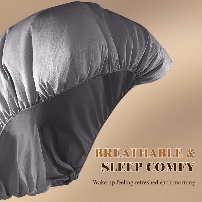 SONORO KATE 100% French Linen Fitted Sheet - Image 3