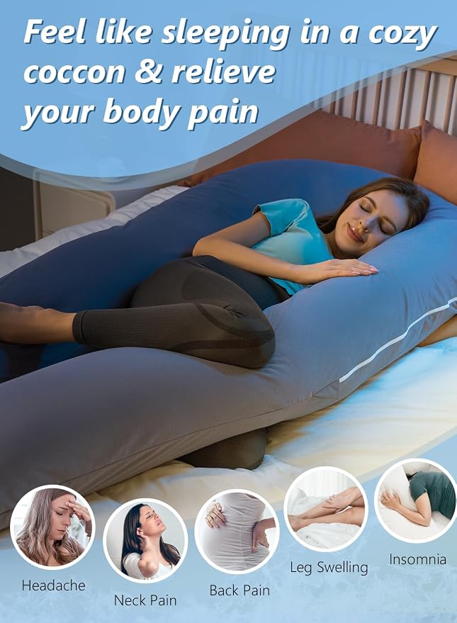 Meiz Pregnancy Pillows, Cooling Silky Pregnancy Pillows - Image 2