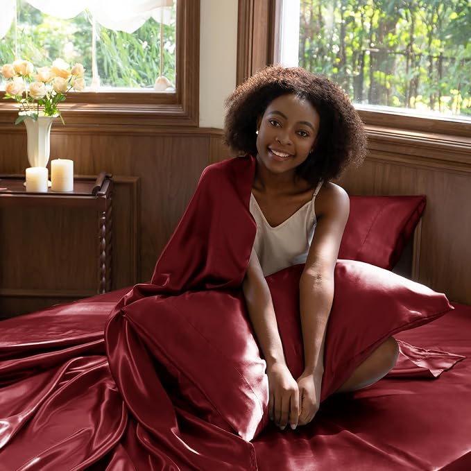 CozyLux Satin Sheets King Size Sheet Set - Image 5