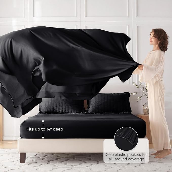 MUXHOMO 5 Pieces Twin Comforter Set, Seersucker Bed in a Bag Twin Size - Image 3