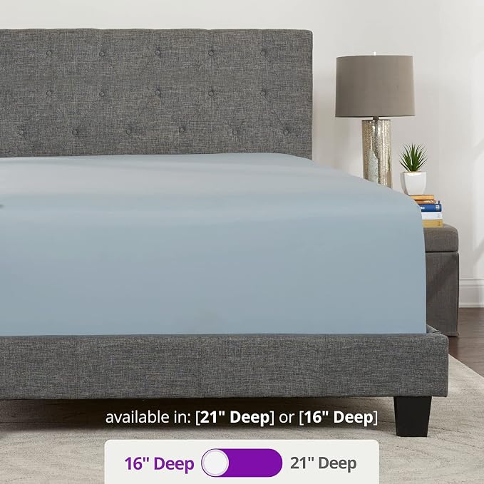 King Fitted Sheet – REAL Extra Deep Pocket King Size Fitted Sheet Only – Your - Image 3