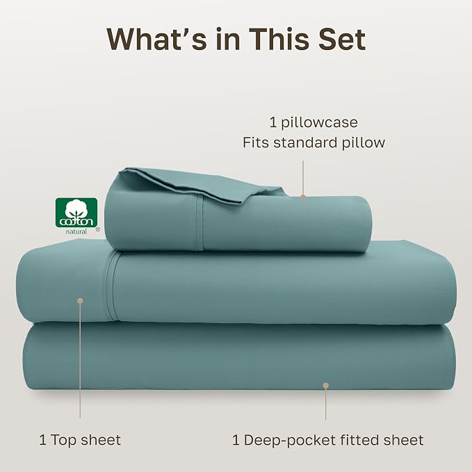 California Design Den Soft 100% Cotton Sheets Twin Size Set, 400 Thread Count - Image 4