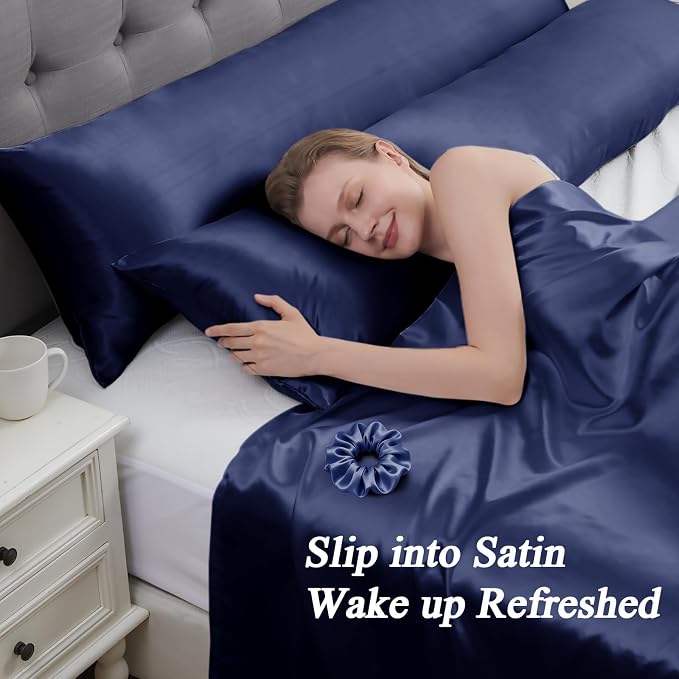 Satin Body Pillow Pillowcase 1pc, Silky Body Pillow Cover Similar to Silk - Image 2