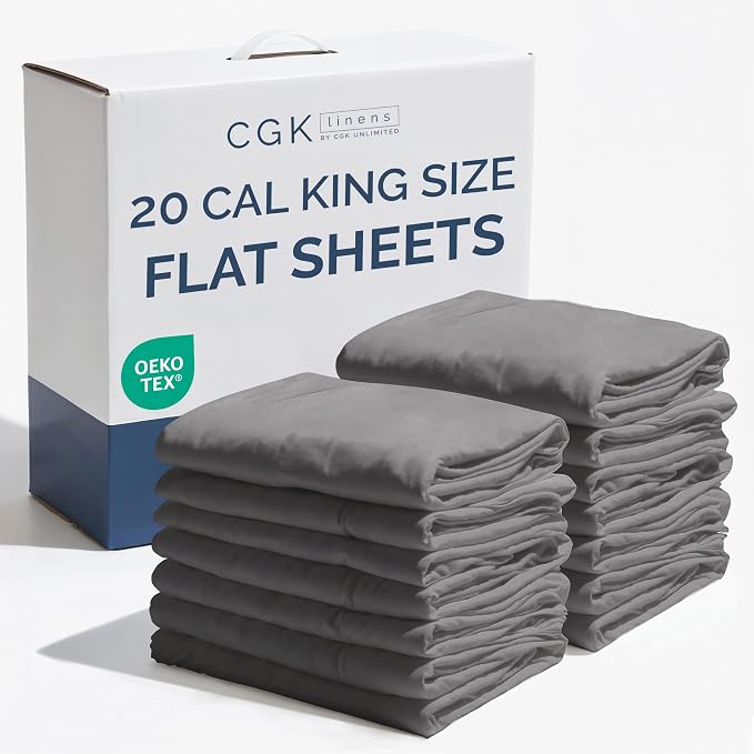 Cal King Size Flat Sheets by CGKUnlimited