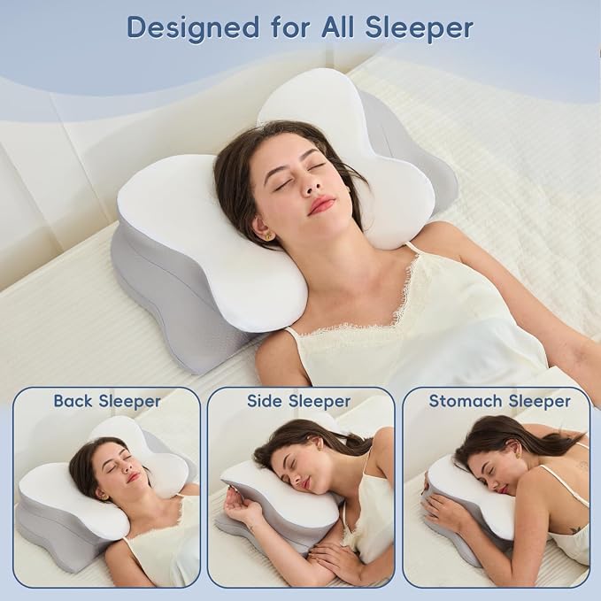 Cervical Neck Pillow, Ergonomic Memory Foam Pillows - Image 7