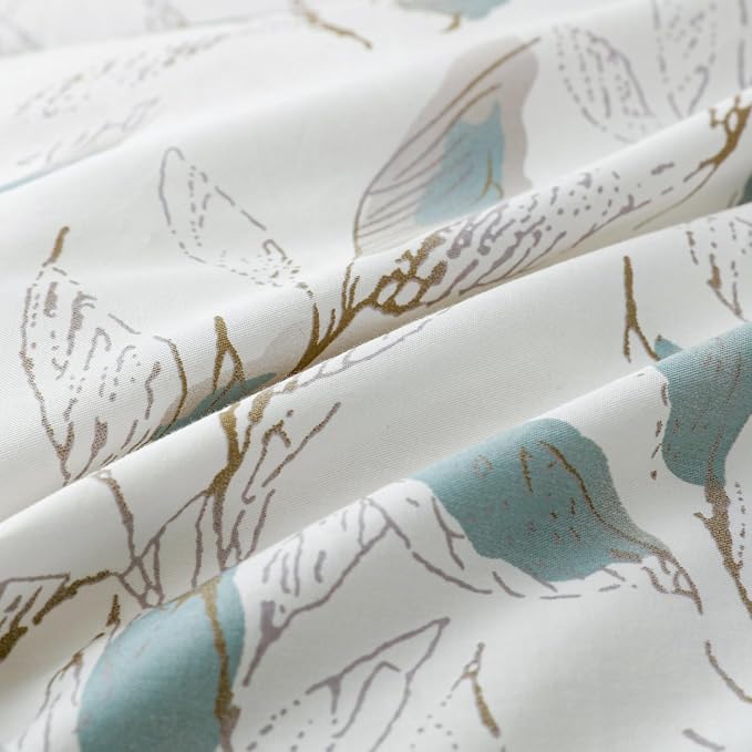 OAITE Duvet Cover Set Queen Size Floral Pattern 500 Thread Count Ultra Soft - Image 6