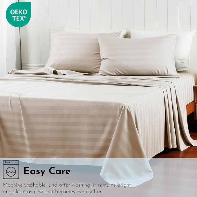 Cotton Flat Sheets Only, 600 TC 100% Cotton Flat Sheet Top Sheet Only, King - Image 8
