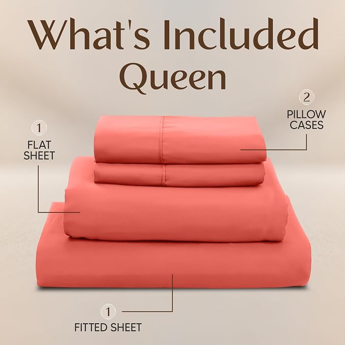 Utopia Bedding Queen Size Sheet Set – 4 Piece Bed Sheets, Soft and Breathable - Image 3