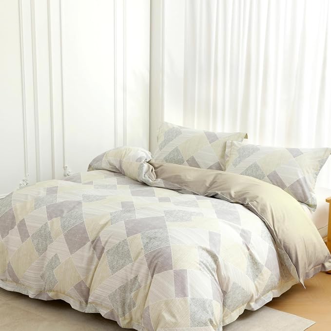 OAITE Duvet Cover Set Twin Size Floral Pattern Ultra Soft 100% Cotton Duvet - Image 5