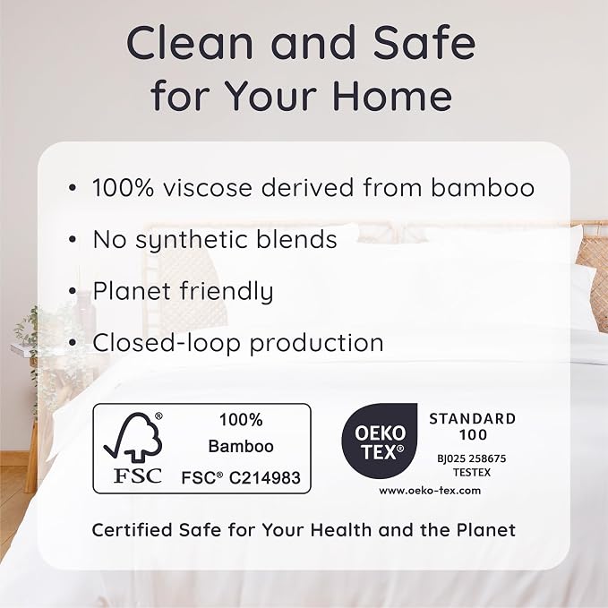 Bambaw 100% Viscose Derived from Bamboo Sheets California King Size – 4pcs Deep - Image 6