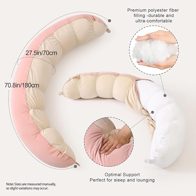 Peallow – Long Round Body Pillow - Image 3