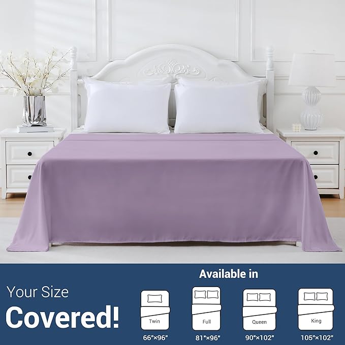 Bulk Full Flat Sheets Only, 6 Pack Quick Sort Top Bed Sheet, Color-Coded Label - Image 5