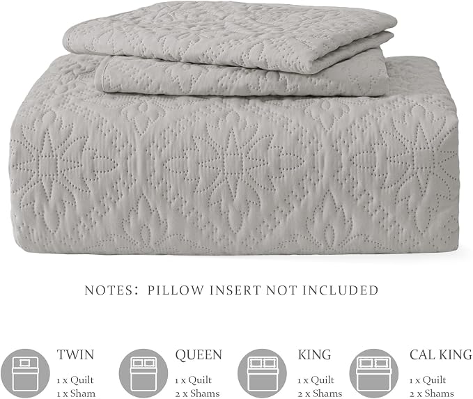 Exclusivo Mezcla California King Quilt Bedding Set, Lightweight Soft Bedspreads - Image 6