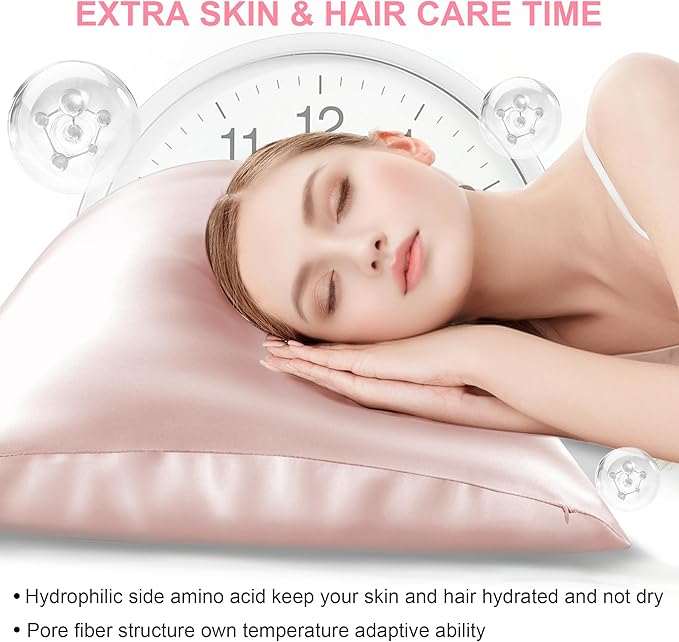 Silk Pillow Cases 2 Pack Standard Size - Image 3