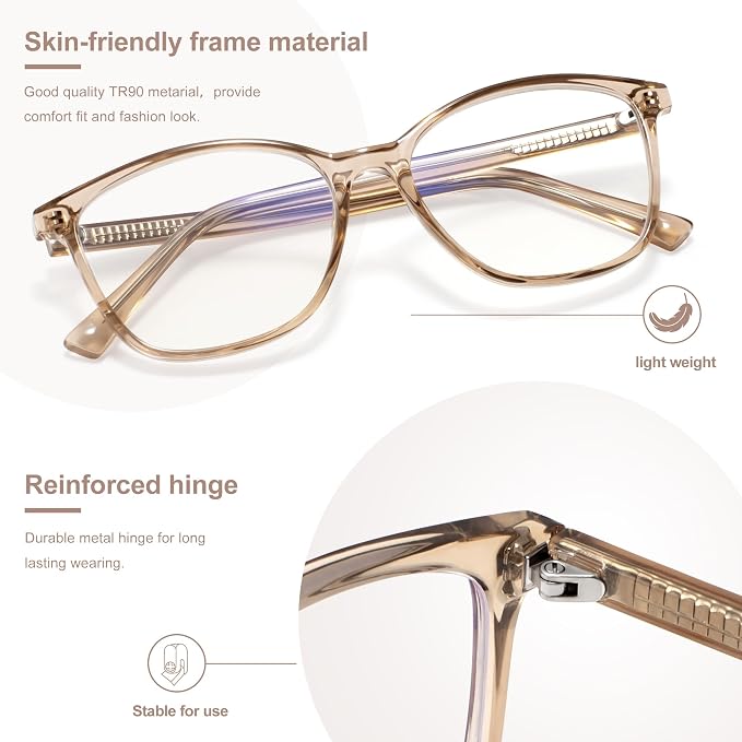 Madison Avenue Blue Light Blocking Glasses Anti Eyestrain UV Glare Blue Light - Image 3