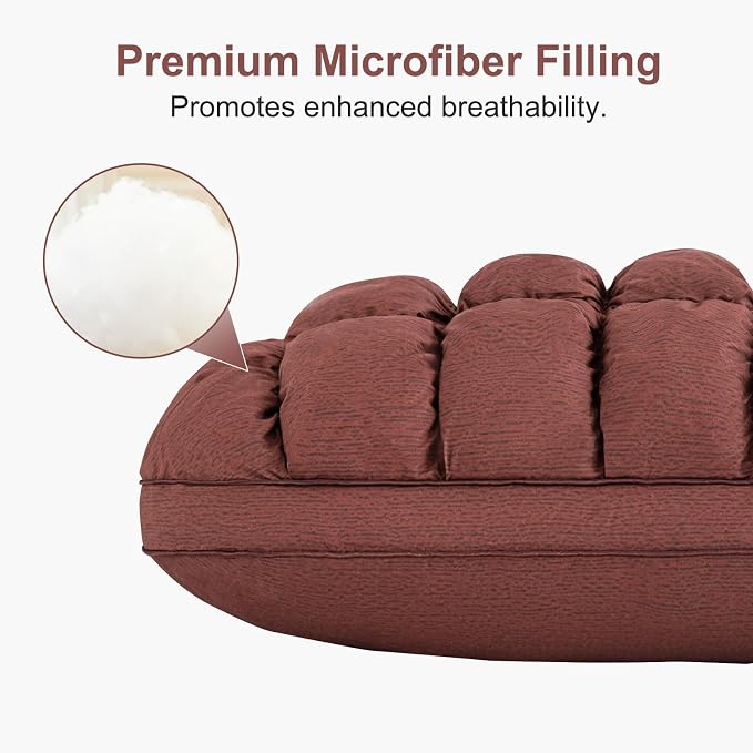 YOUR MOON Fluffy Support Bed Pillow King Size, Super Soft Premium Down - Image 3