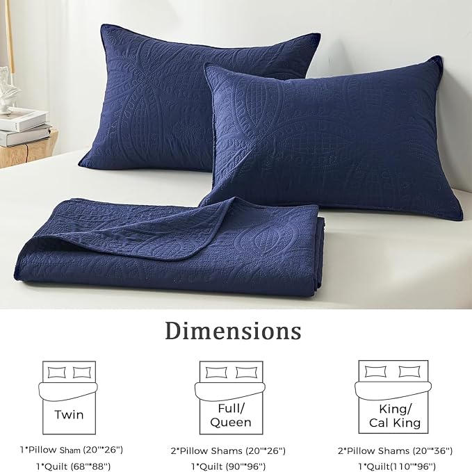 akkialla Twin Quilt Bedding Set, Lightweight Soft Bedspread Coverlet, Modern - Image 6