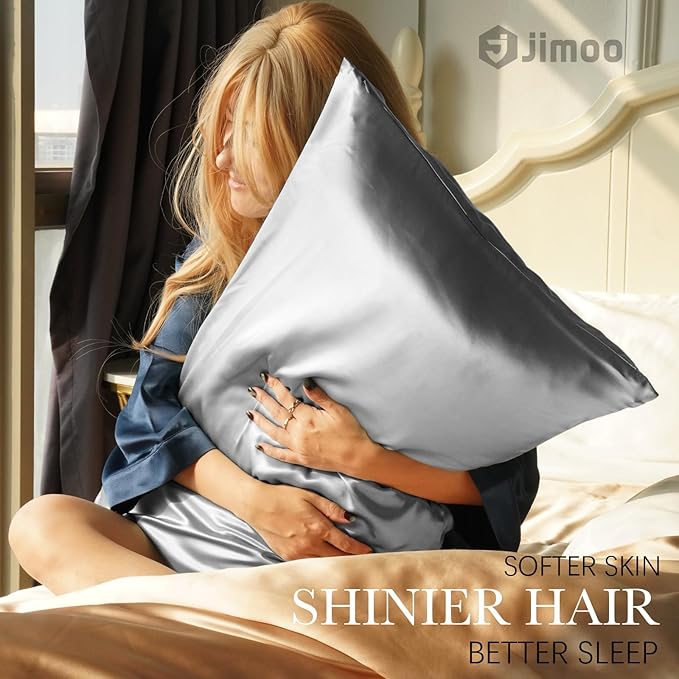 100% Mulberry Silk Pillowcase for Hair and Skin, 22 Momme Pure Natural Silk - Image 2
