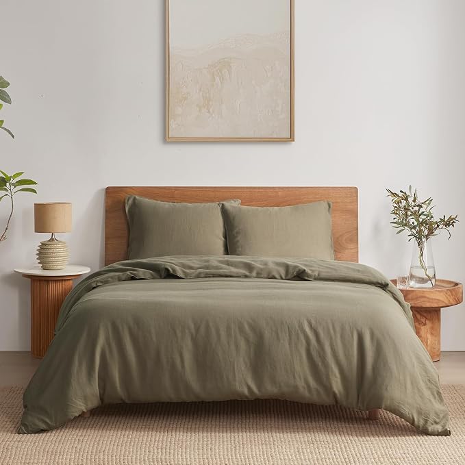 DAPU 100% Linen Duvet Cover Set by DAPU