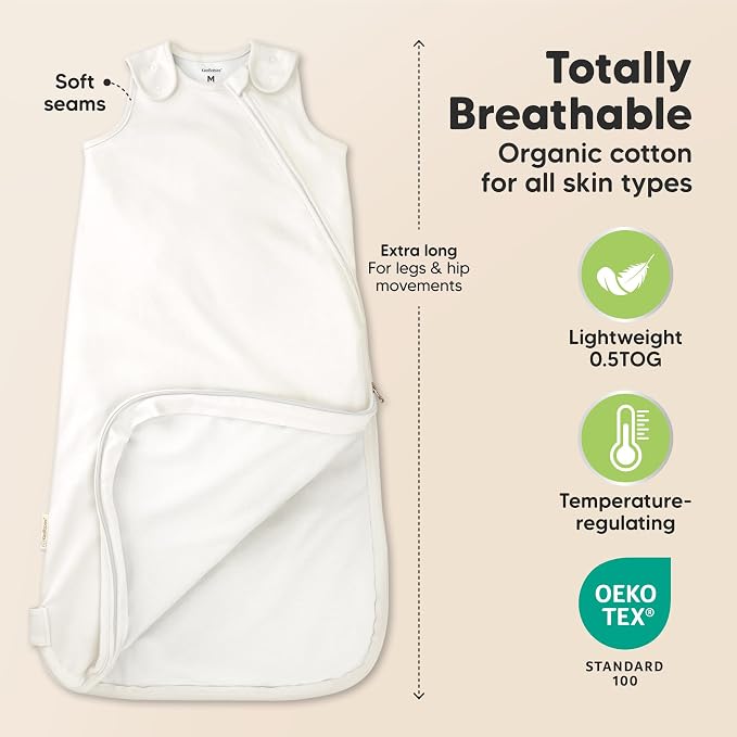 2-Pack Organic Baby Sleep Sacks, 100% Cotton - Image 3