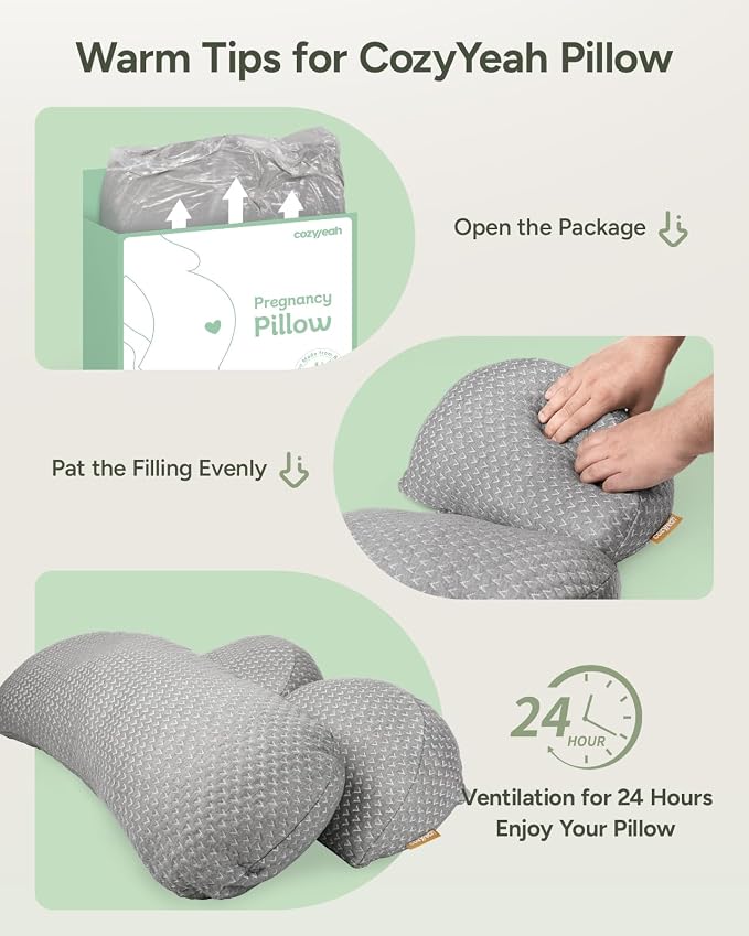Pregnancy Wedge Pillow for Sleeping, Adjustable Maternity Pillow for Side - Image 9