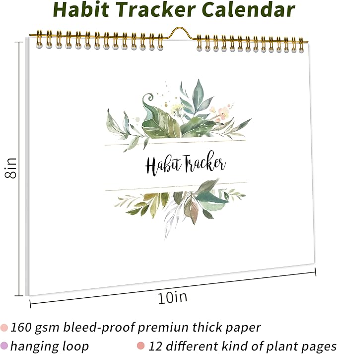 Habit Tracker Calendar，12 Monthly Habit Tracker Journal - Image 2