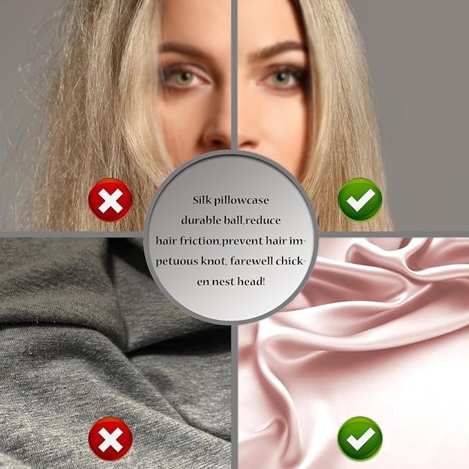 Silk Pillow Cases 2 Pack, Soft Breathable and Sliky Standard Size Pillow Cases - Image 5