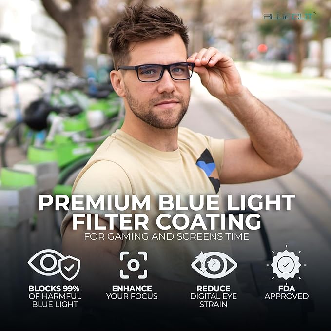 Blue Light Blocking Glasses For Men/Women Anti-Fatigue Computer Monitor Gaming - Image 2