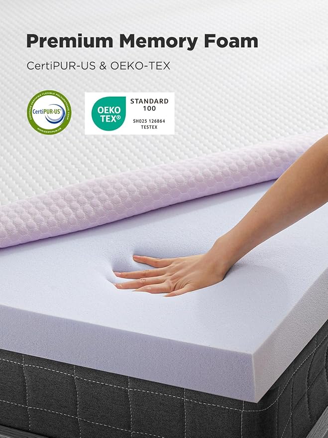 PERLECARE 4 Inch Gel Memory Foam Mattress Topper - Image 7