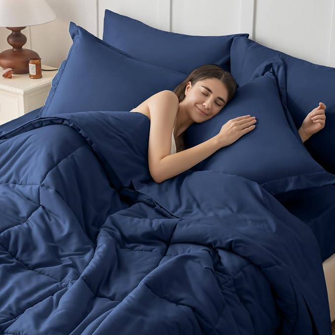 JOLLYVOGUE Queen Comforter Set, Ultra-Soft Bed in a Bag Queen Size 7 Pieces - Image 7