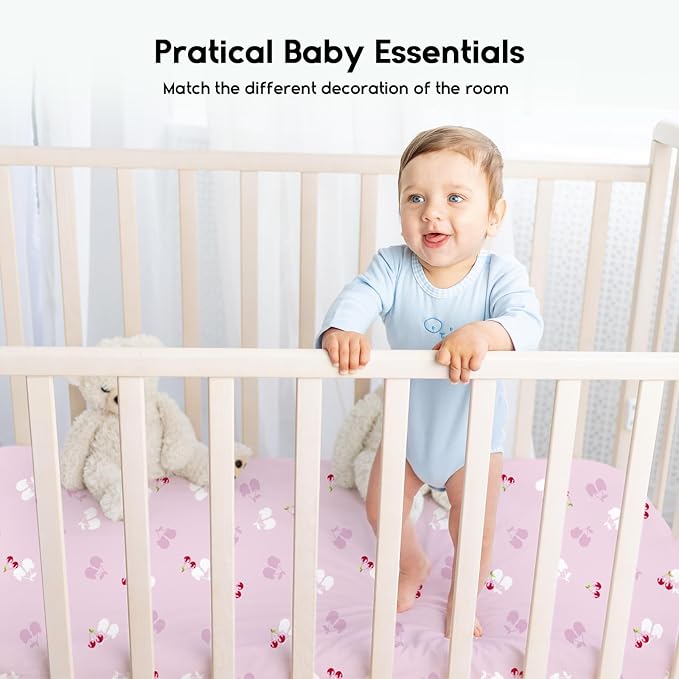 Yoofoss Baby Crib Sheets for Boys Girls, Fitted Crib Sheet 2 Pack for Standard - Image 6