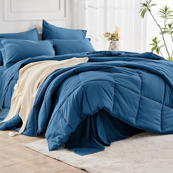JOLLYVOGUE Full Comforter Set, Ultra-Soft Bed in a Bag Full Size 7 Pieces - Image 8