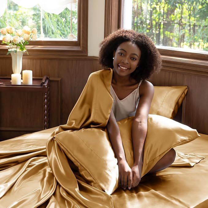CozyLux Satin Sheets Full Size Sheets - Image 5