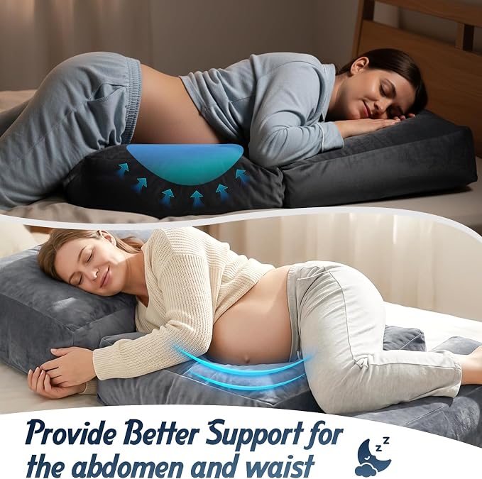 Pregnancy Pillows for Sleeping, 45.3 Inch Pregnancy Massage Pillow Full Body - Image 5