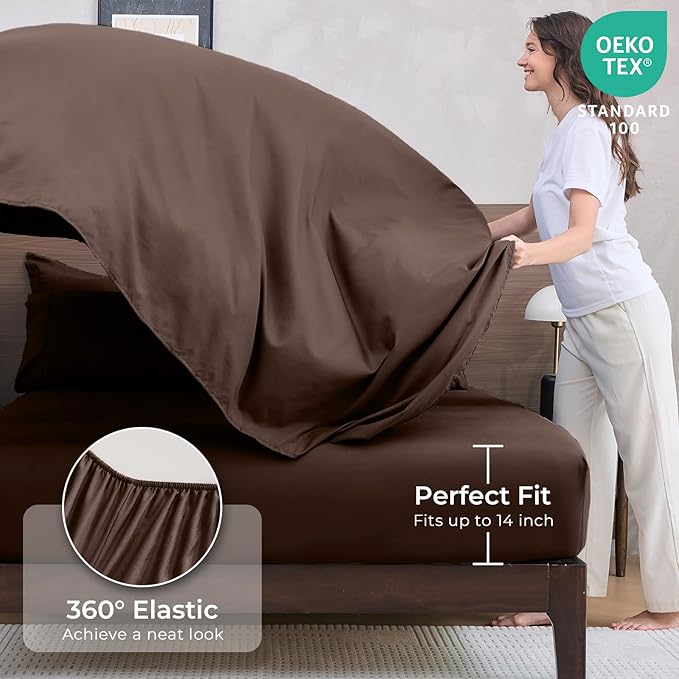HEVUMYI Brown Cali-King Comforter Set - Image 5