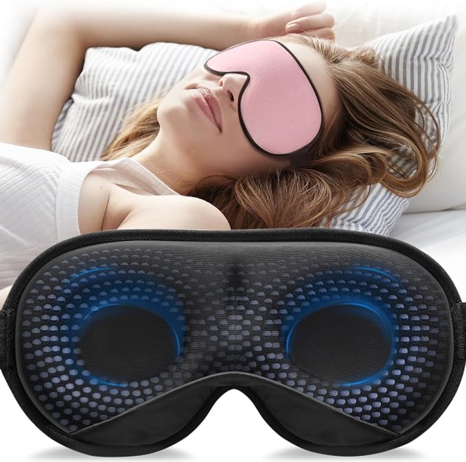 YFONG Weighted Sleep Mask, Women Men 3D Eye Mask Blocking Lights Sleeping Mask by YFONG
